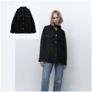 𝗡𝗪𝗧 𝗭𝗮𝗿𝗮 • Textured Weave Overshirt